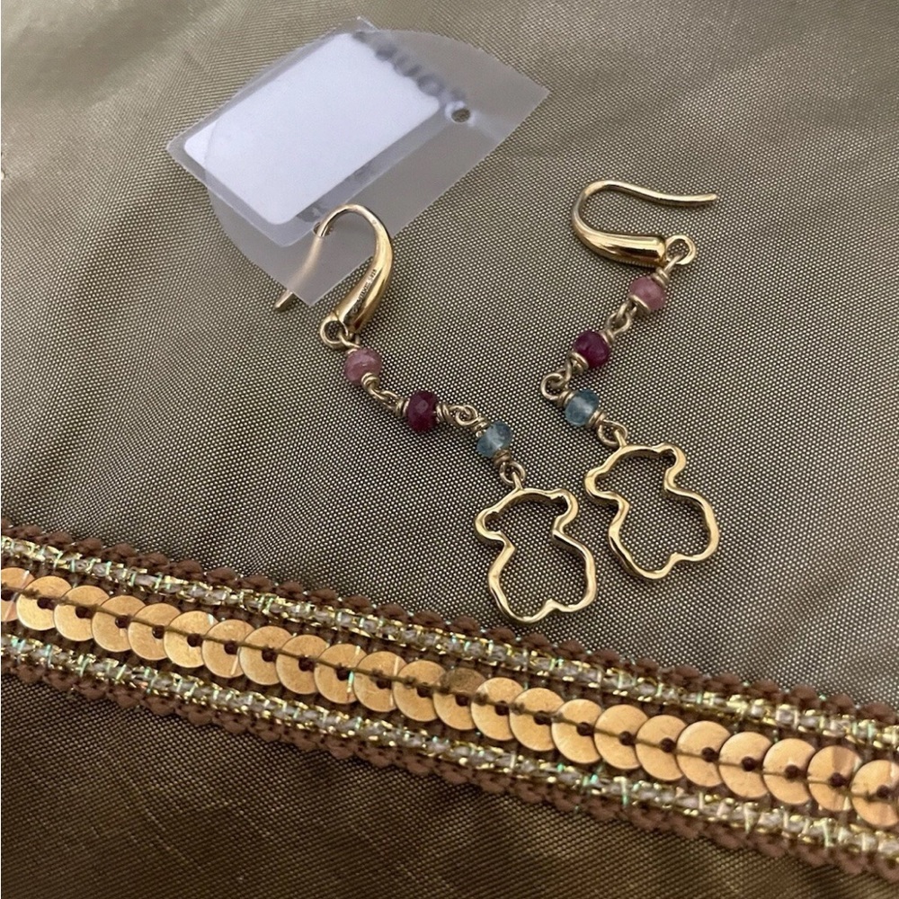 Tous Elise Eqrrings with Gemstones